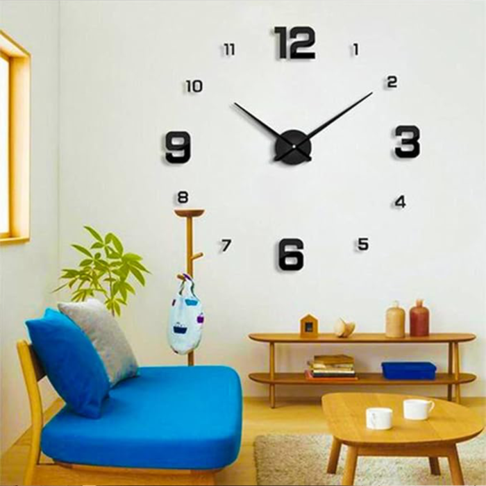 Big Small Digit Wooden Clock