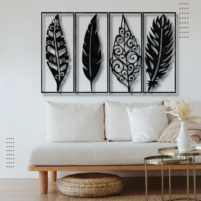 Wooden Leaf Frame - 6x12 (4 Pictures)