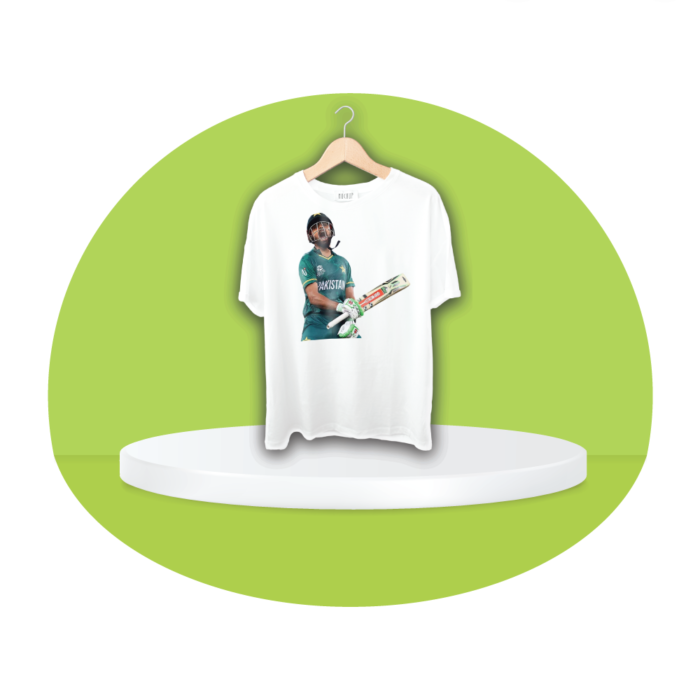 Customizable Babar Azam Round Neck T-Shirt - Image 3