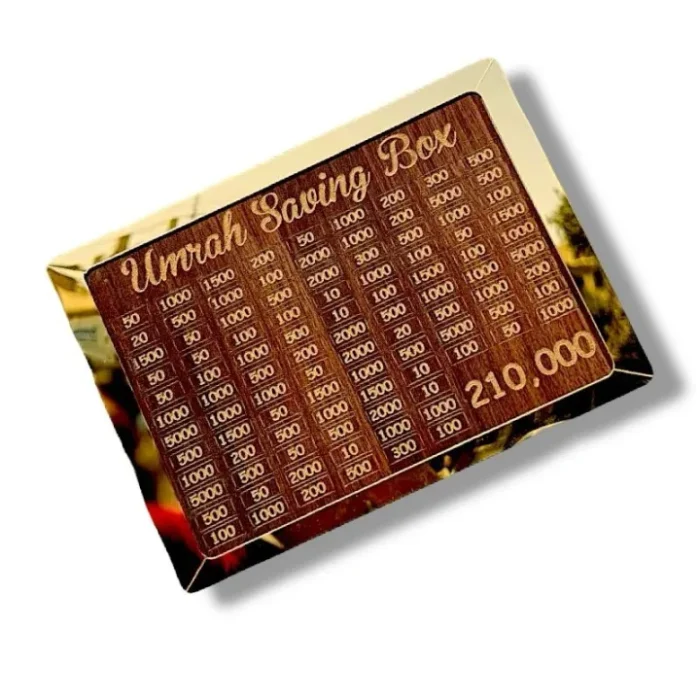 Money Saving Box with Counter | Wooden Umrah Saving Box | Perfect Cash Saver Gift - Image 7