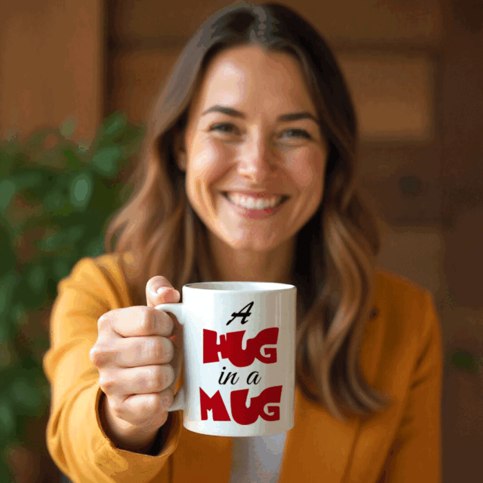 A Hug in a Mug – Cozy Gift Mug for Loved Ones