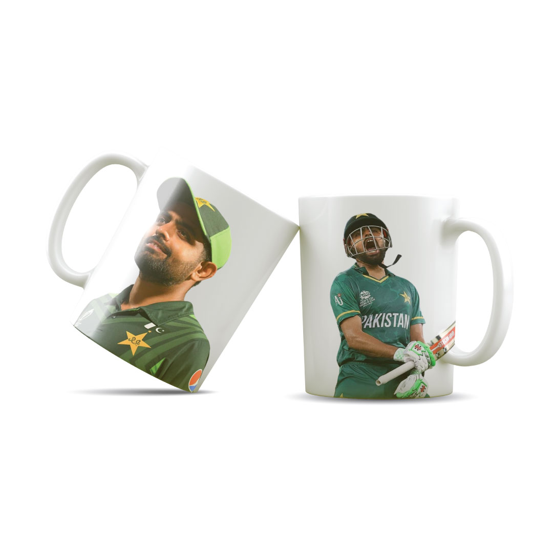 Customize Babr Azam Single Mug Double Side Printed