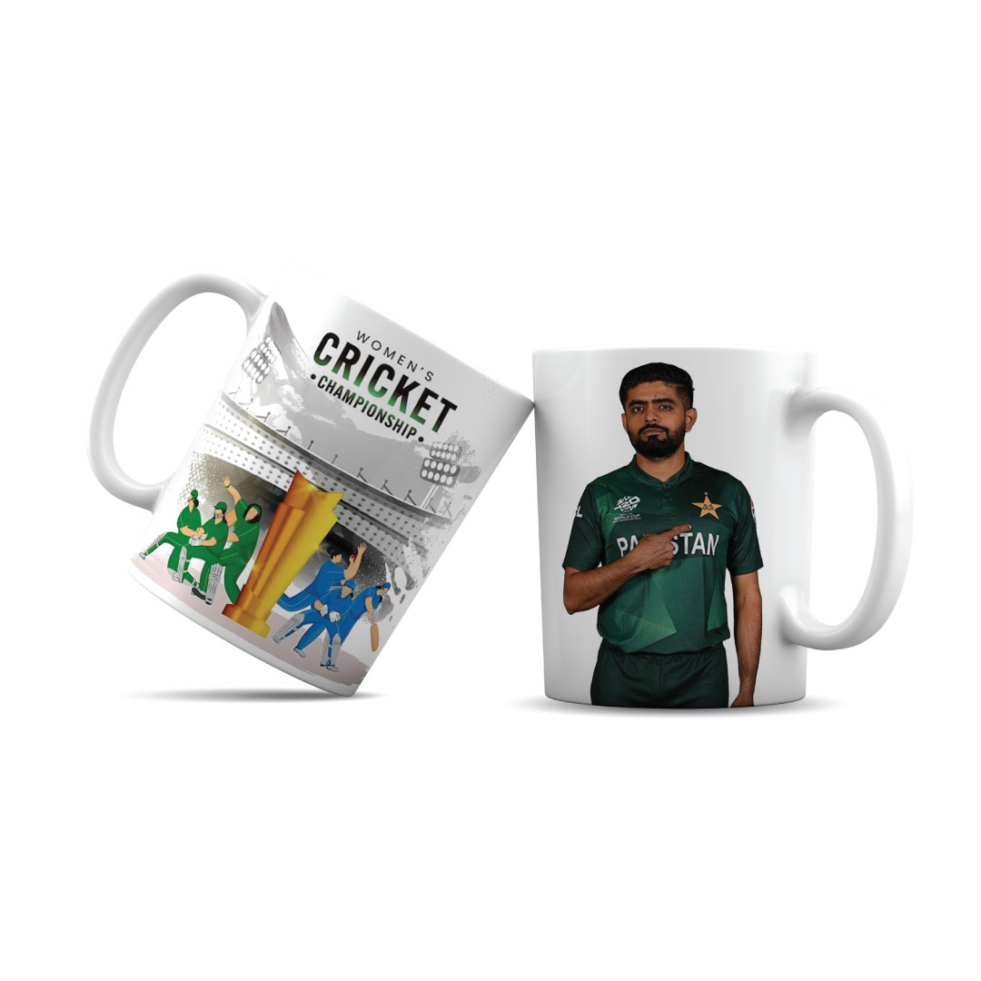 Customize Babr Azam Single Mug Double Side Printed