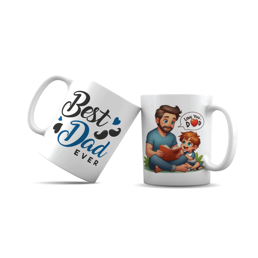Customize Best Father Single Mug Double Side Printed