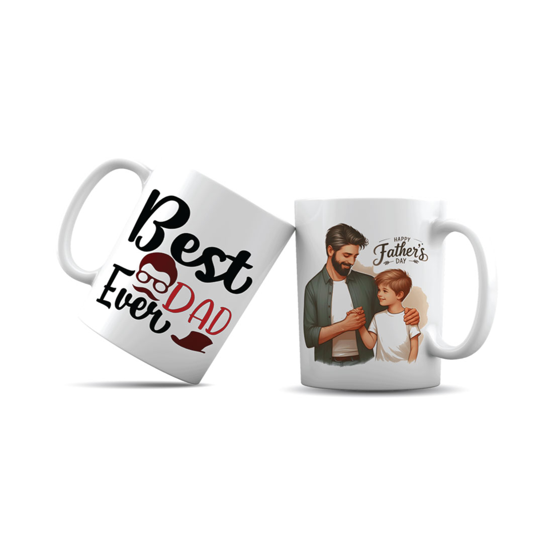 Customize Best Father Single Mug Double Side Printed