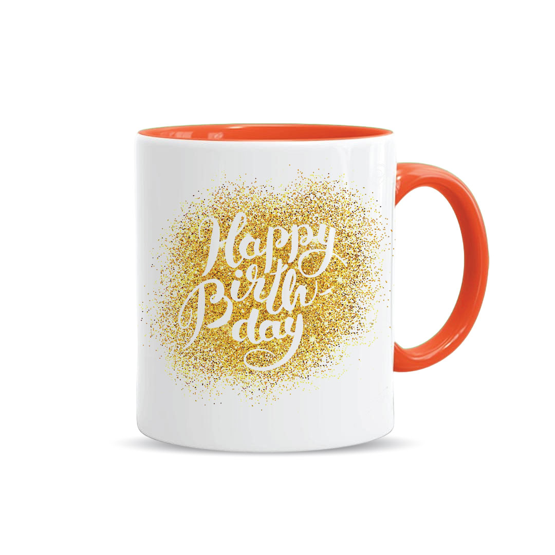Happy Birthday Customize Color Mug Single Mug Double Side Printed