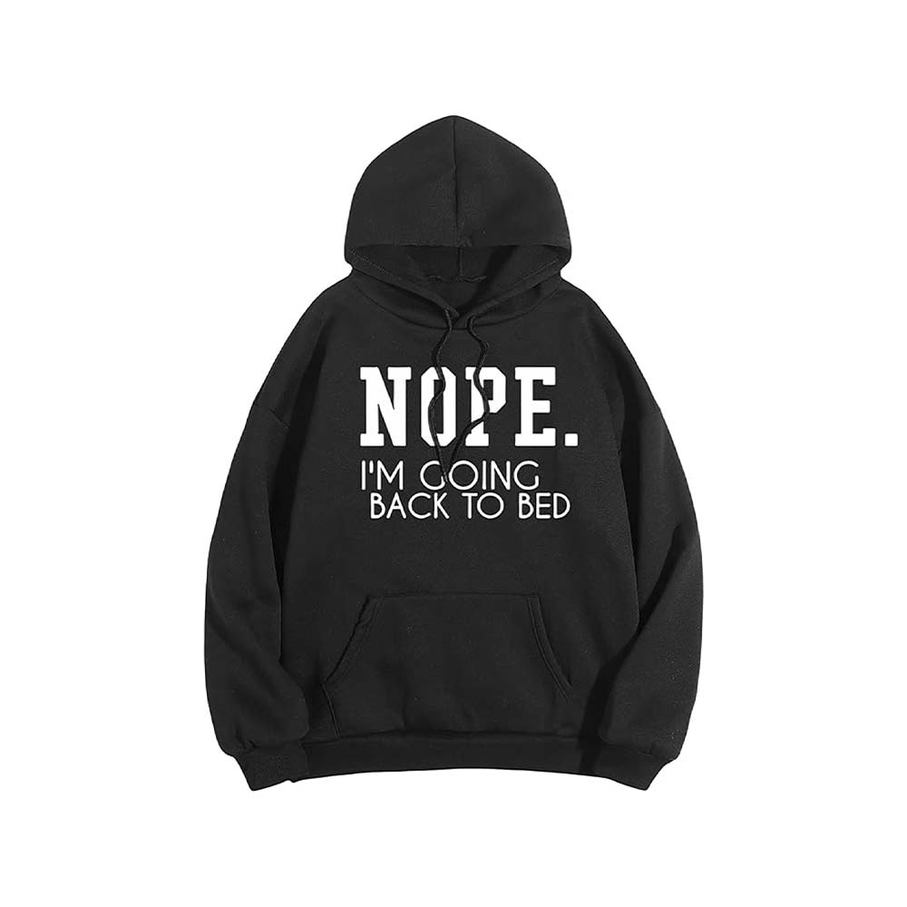 Customize Nope Hoodies Printed Single Side