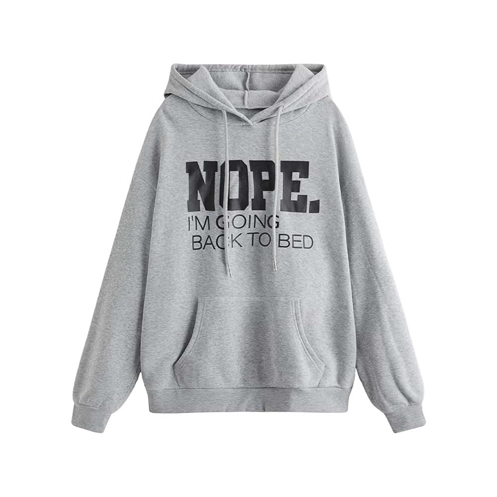 Nope Printed Hoodie – Single Side Design | Trendy & Comfortable Streetwear