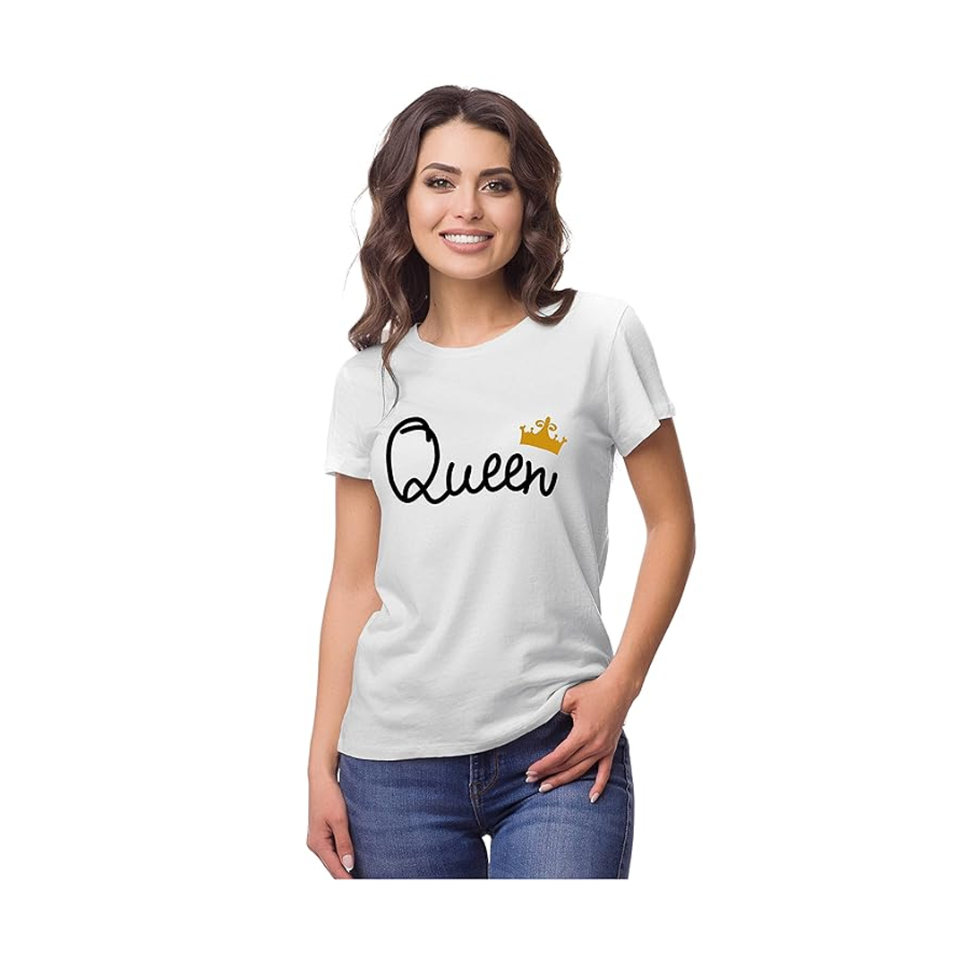 King Queen Couples T-Shirt for  Girl