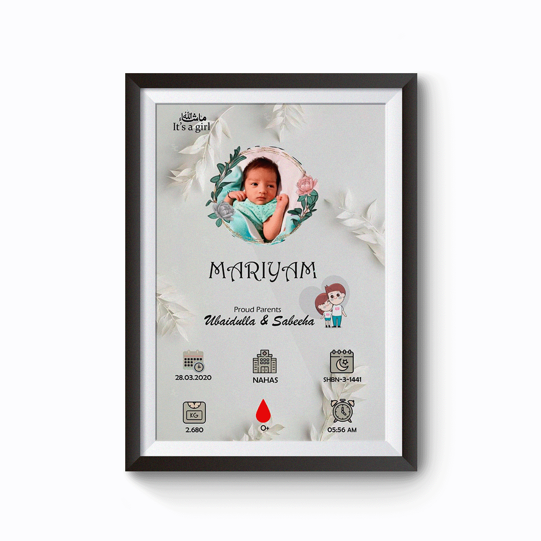 Customized New Baby Born Photo Frame – Perfect Gift