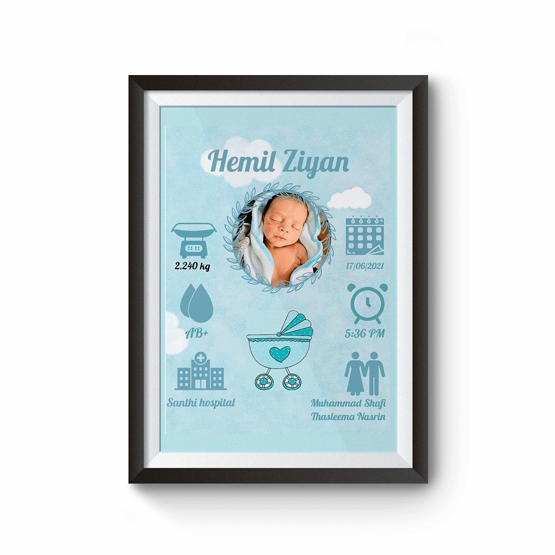 Customized New Baby Born Photo Frame – Perfect Gift
