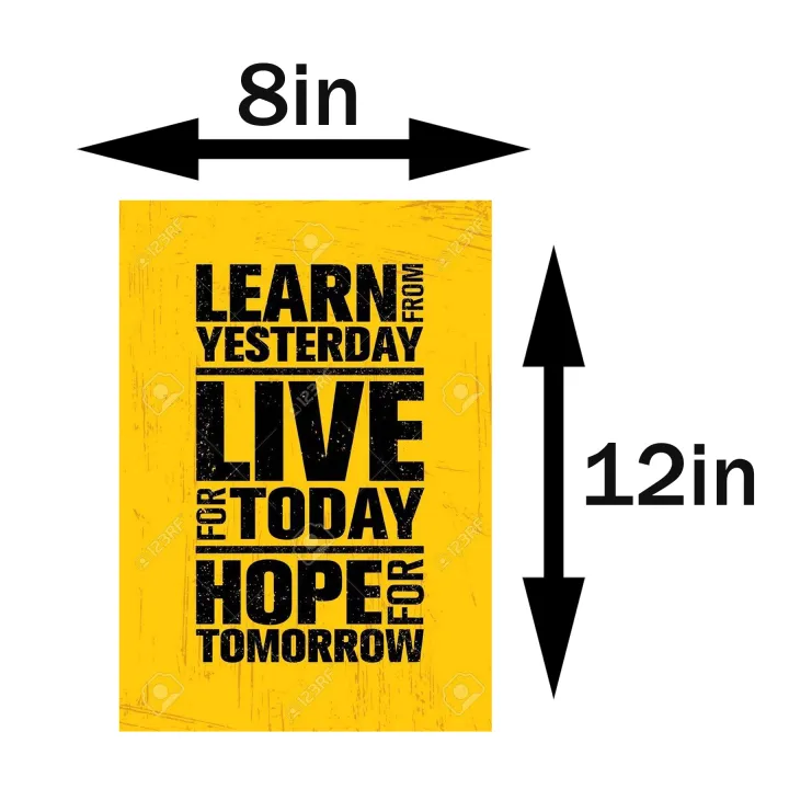 Buy Pack of 6 Motivational Quotes Sticky Laminated Canvas Frames – Wall Décor