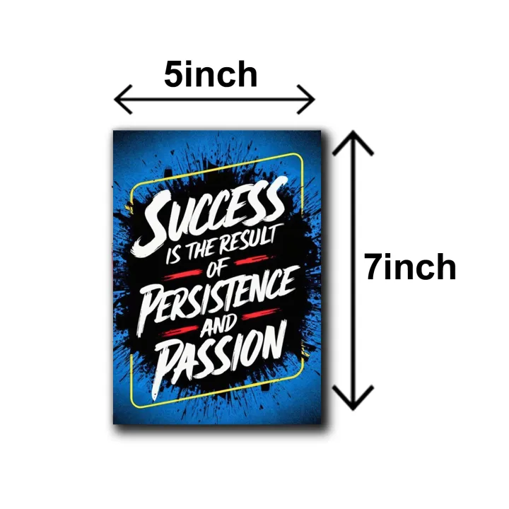 Buy Pack of 6 Motivational Quotes Sticky Wooden Frames – Wall Décor