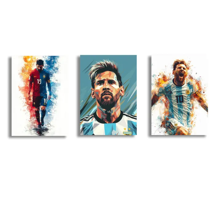 Set of 3 Lionel Messi Wooden Sticky Photo Frame