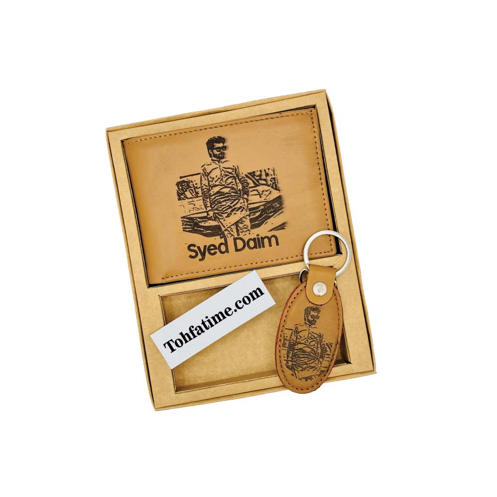 Customize Wallet & Keychain Gift Set Printed