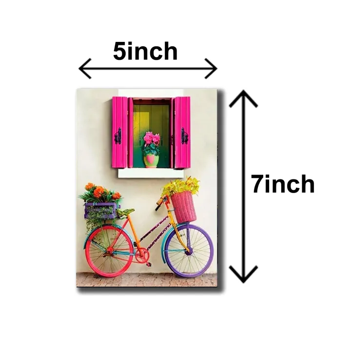 Buy Set of 5 Girls Room Décor Wall Art Wooden Sticky Photo Tile Frames