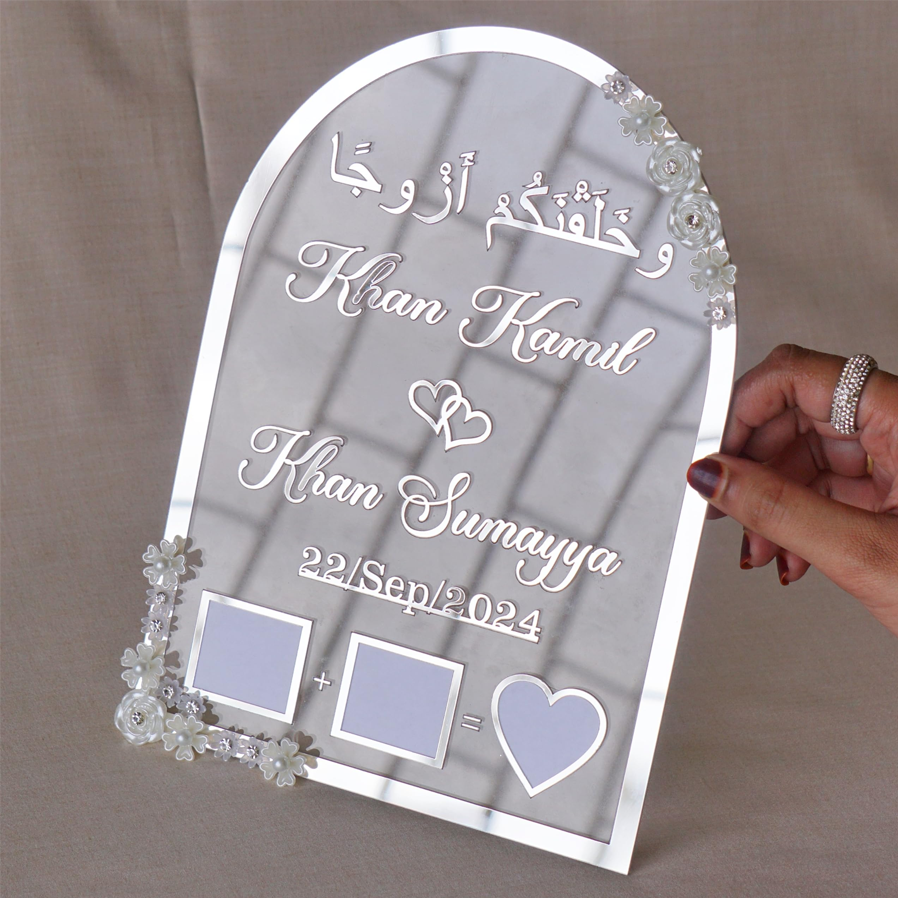 Customize Nikah Acrylic Booklet – Elegant Personalized Islamic Wedding Gift