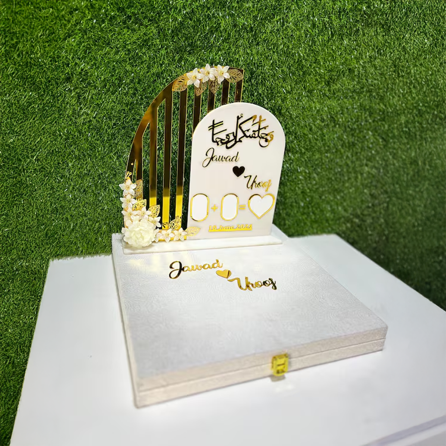 Premium Acrylic Nikah Booklet Customize – Modern Wedding Gift