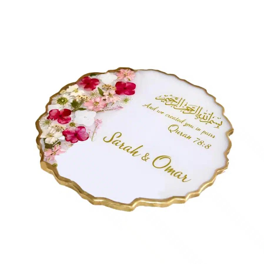 Customize Resin Nikah Tray Round Customize Resin Nikah Tray Round